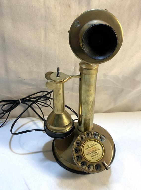 Brass Antique Candlestick Phone (1 of 8)
