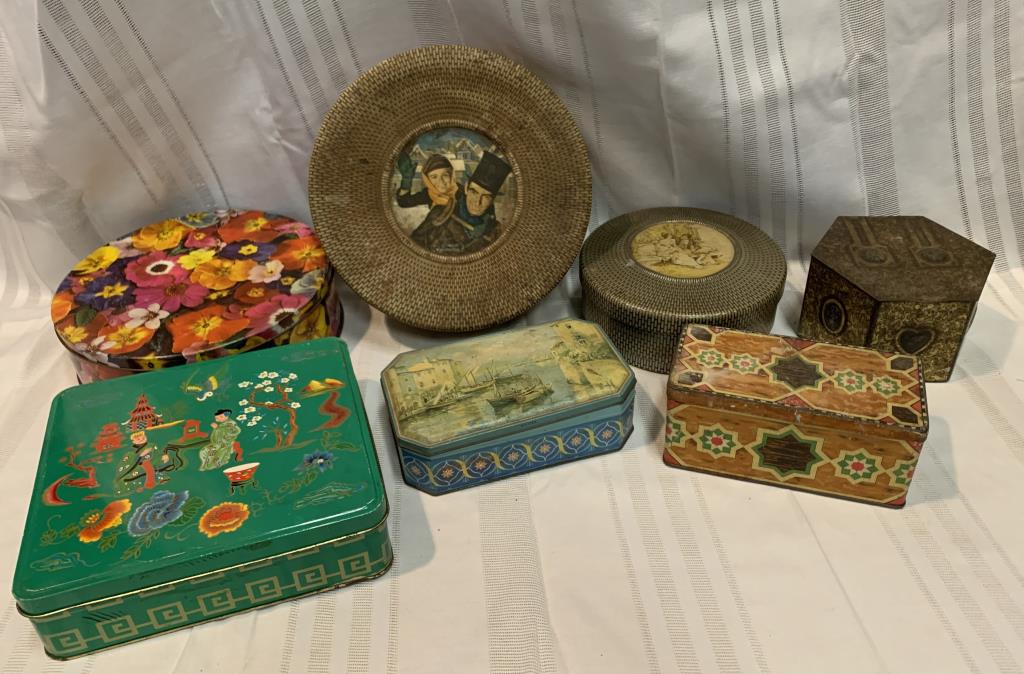 Vintage Cookie & Candy Tins: Tiny Tim, Jacob & Co. Bisquits, Nabisco, Biscoitos And More.