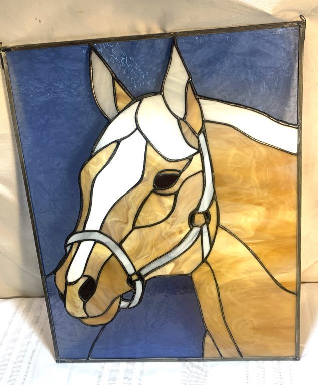 Custom Stained Glass Horse Panel (1 of 5)