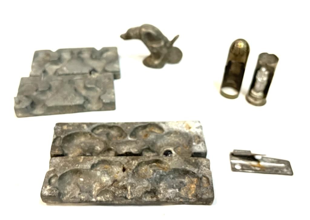 Trench Art, Military Can Opener And Lead Molds (1 of 9)