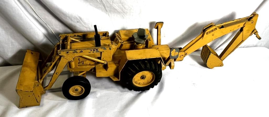Vtg. Ertl Ford 755 Backhoe End Loader Die Cast (1 of 6)