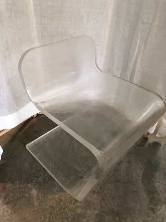 Vtg MCM Lucite Chair (1 of 4)