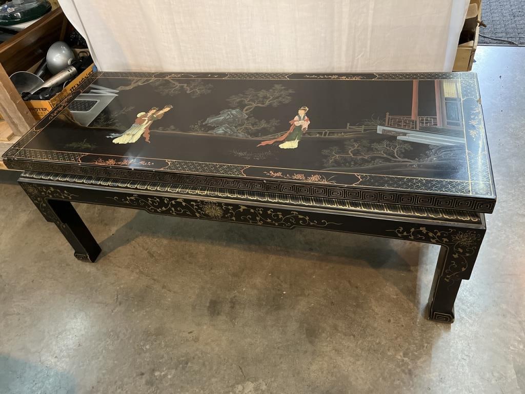 Oriental Black Lacquer Coffee Table (1 of 6)