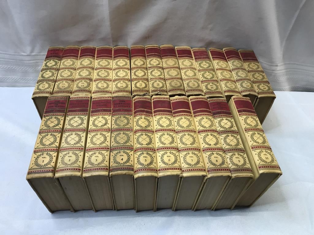 Antique Mark Twain American Artist Complete Works: 1-24( missing Volume 11)