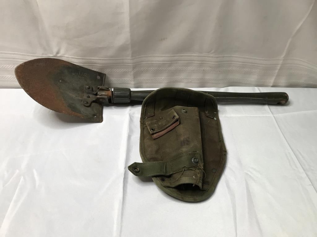 US Ames 1965 Trenching Shovel: With Original Sheath