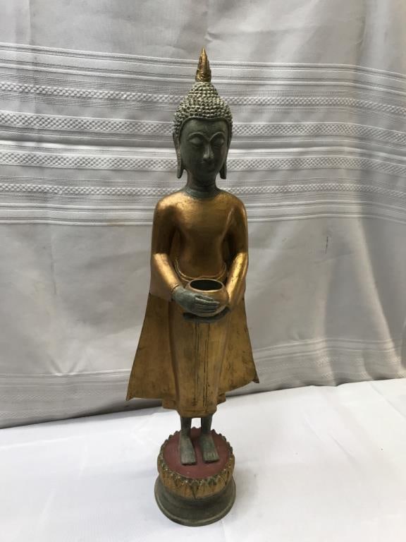 Vtg Bronze Buddha Statue/ Incense Burner (1 of 7)