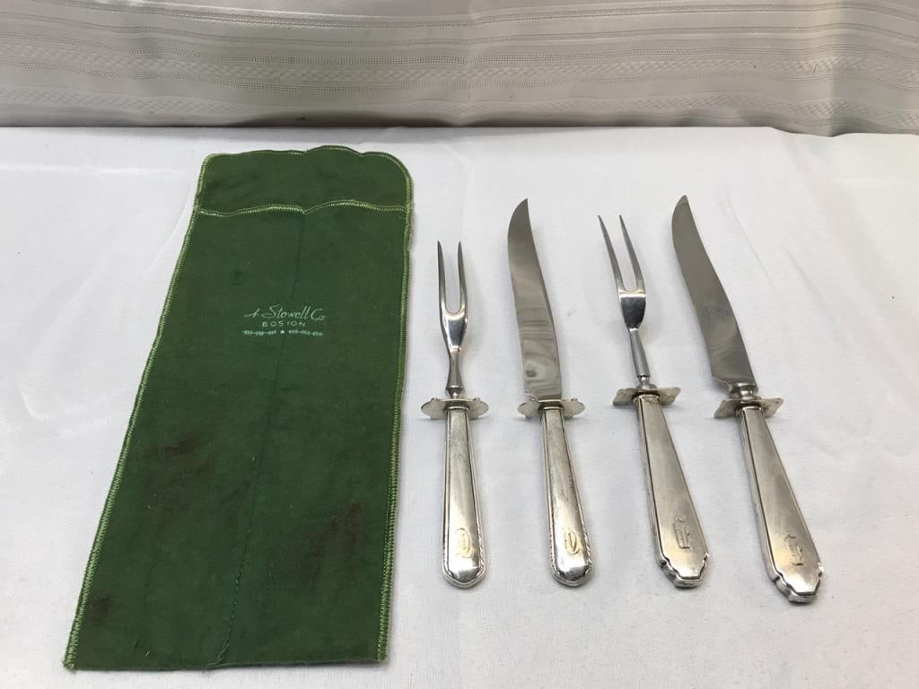 2- Sterling Handle Carving Sets (1 of 7)