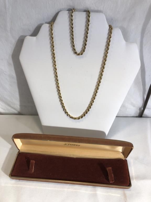 14kt Semi-Solid Rope Necklace & Bracelet (1 of 7)
