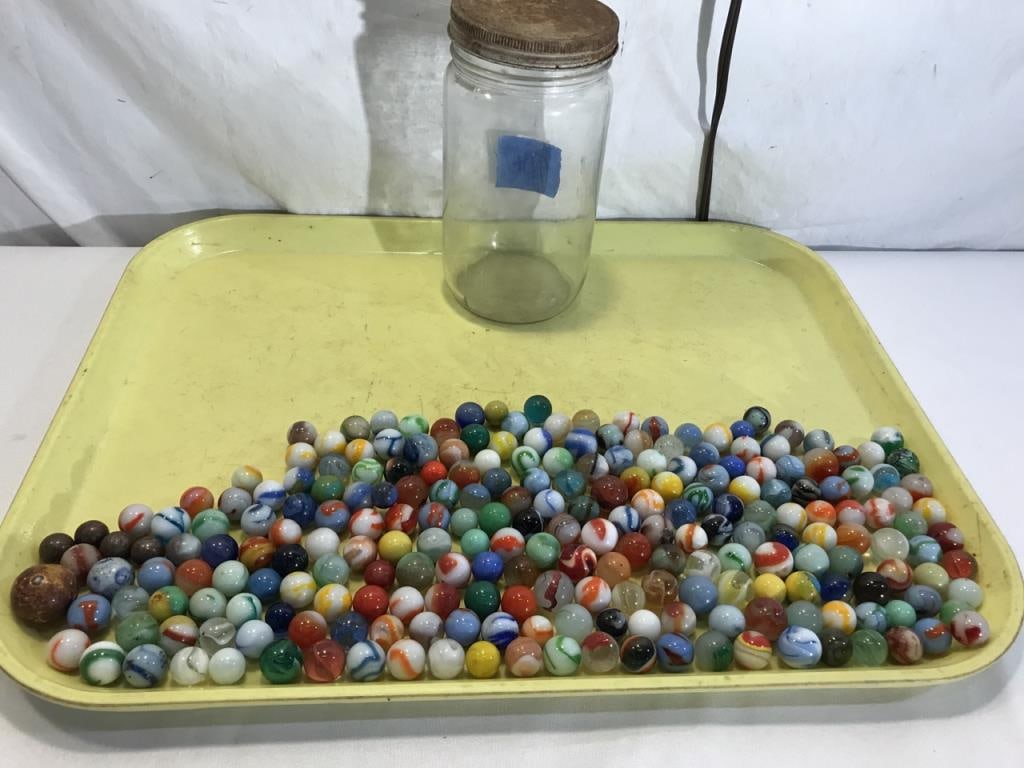 Jar of Vtg Marbles (1 of 6)