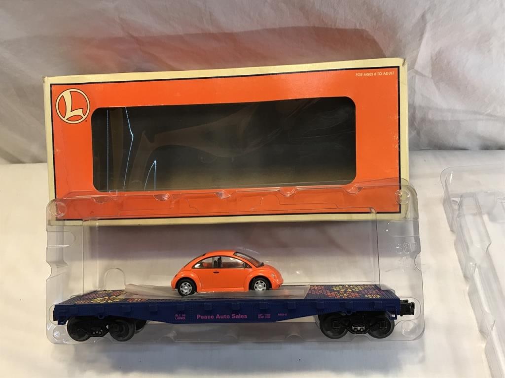 Lionel Flatcar: Lionel Flatcar With Volkswagon Bug- No. 6-19444
