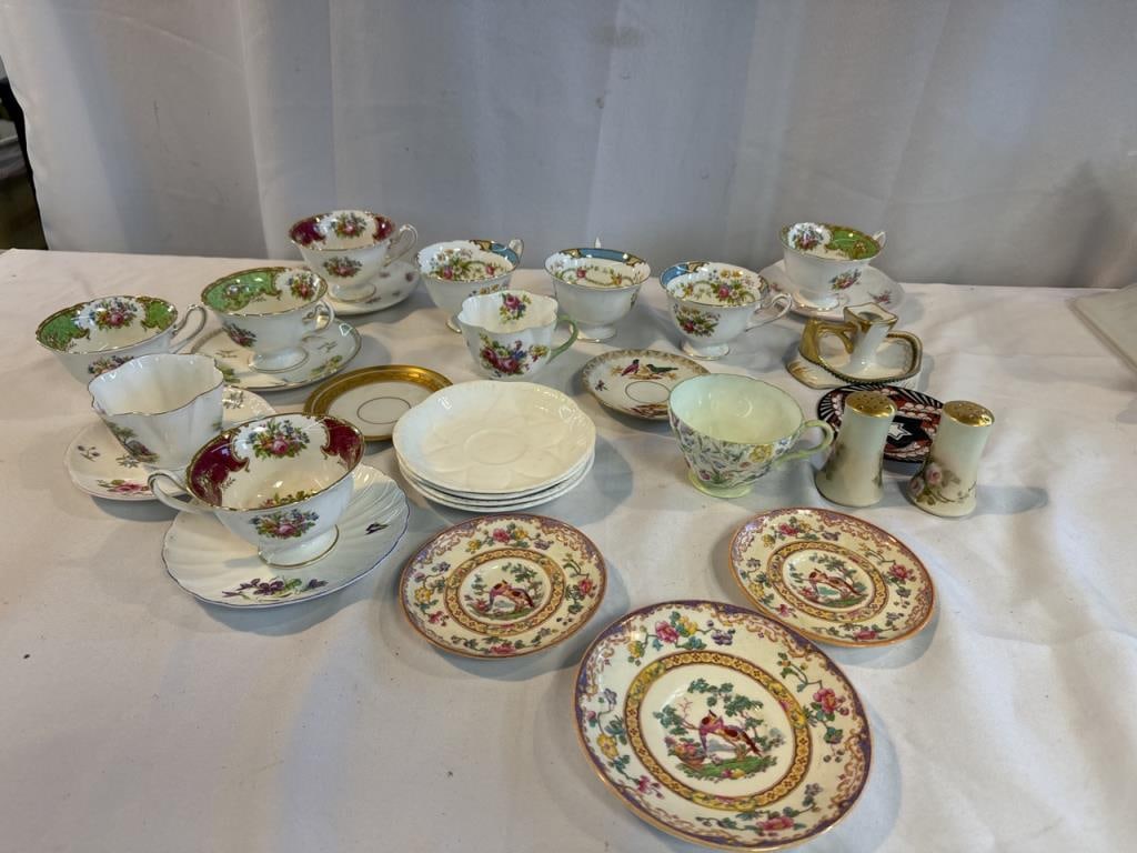 Misc. Fine China Teacups and Saucers /candlestick (1 of 16)