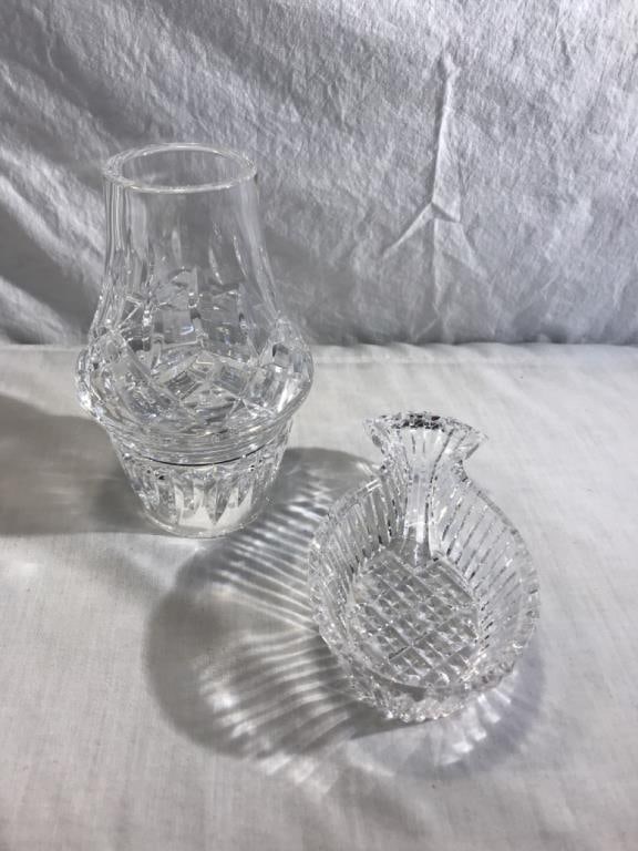 Waterford Crystal Hurricane & Spoon Rest: Waterford Crystal Hurricane & Spoon Rest