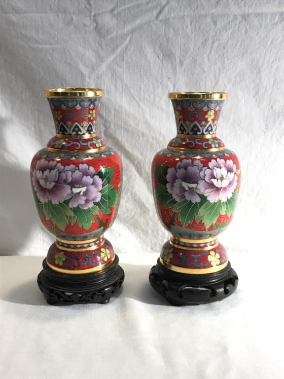 2 Vintage Jingfa Cloisonné Vases (1 of 5)