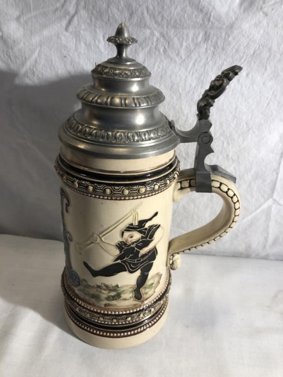 Vintage German Beer Stein with Lid (1 of 7)