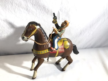 Haji Japan Western Hero Wind Up Tin Toy