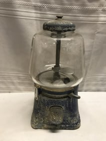 Vtg. Silver King 1 Cent Gumball Machine