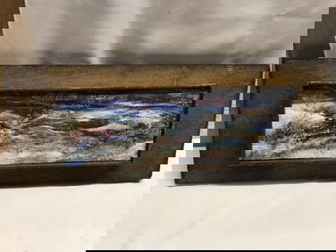 Oil Painting on Wood Board- Signed and Dated 1969