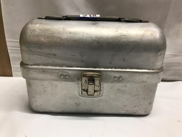 Vtg. Leyse Dome Lid Aluminum Lunch Box