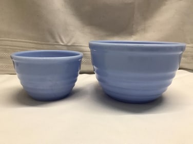 Vtg. Jeanette Delphite Blue Mixing Bowls