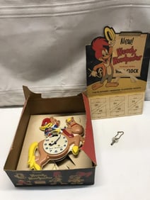 Vtg. 1959 Woody Woodpecker Wall Clock- in Box