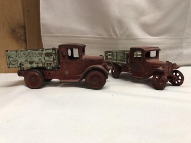 Antique Arcade Cast Iron Trucks