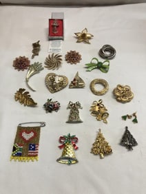 Vintage Costume Brooch Lot
