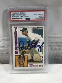 Don Mattingly Signed Trading Card
