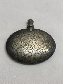 Lake Girl Sterling Etched Perfume Vessel