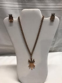 MCM Renoir Copper Chain, Pendant and Earrings