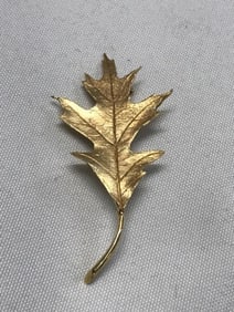 14Kt Gold Tiffany & Co. Leaf Brooch Pin