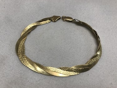 14 Kt Gold Ribbon Bracelet