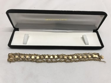 14K Gold Heart Bracelet