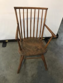 Early Rod Back Hand Pegged Chair