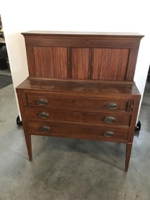 Antique Federal Tambour Secretary Desk