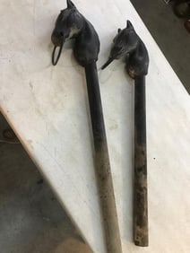 Pr. Antique Cast Iron Hitching Posts
