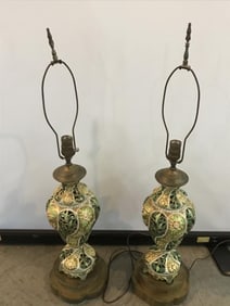 Pr. Vtg Capodimonte Lamps