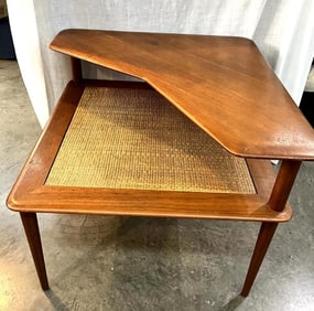 Mcm John Stewart 2 Tier Teak Corner Coffee Table
