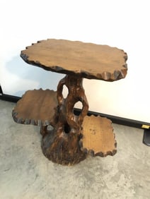 MCM 3 Tiered Live Edge Table