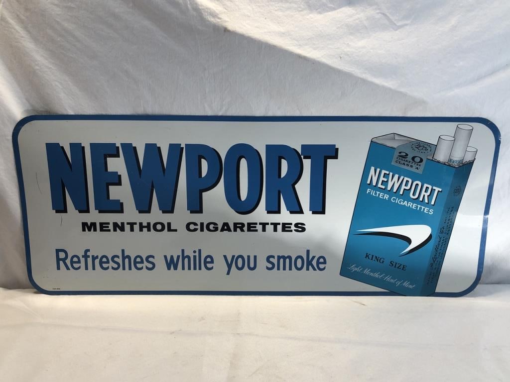 1960’s Newport Menthol Cigarettes Tin Advertising (1 of 3)