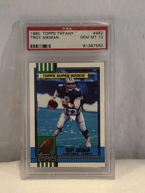 1990 Troy Aikman Topps Tiffany Trading Card