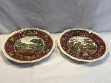 Antique Delft Spode Copeland England Plates