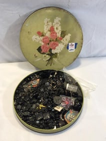 Tin Full Vintage Buttons