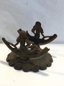 Art Deco Iron Fishbowl Stand