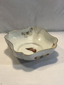 Vtg. B & Co. Limoges France Butterfly Bowl