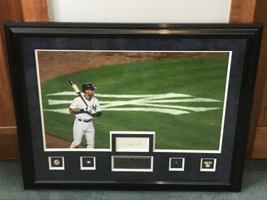 Derek Jeter Signed Final Home Game Framed Photo