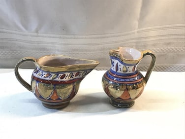 2 Vtg. Creamers  Marked A.R. Italy