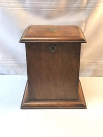Antique Edwardian Tabletop Oak Stationery Writing