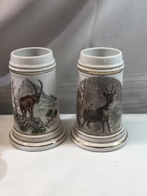 Vtg. Porcelain German Stein Mugs