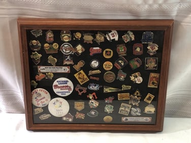 Framed Vtg. Collector Pins