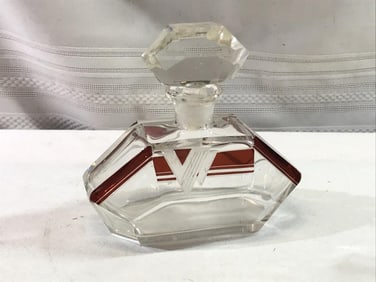Art Deco Cut Glass Karl Palda Perfume Bottle